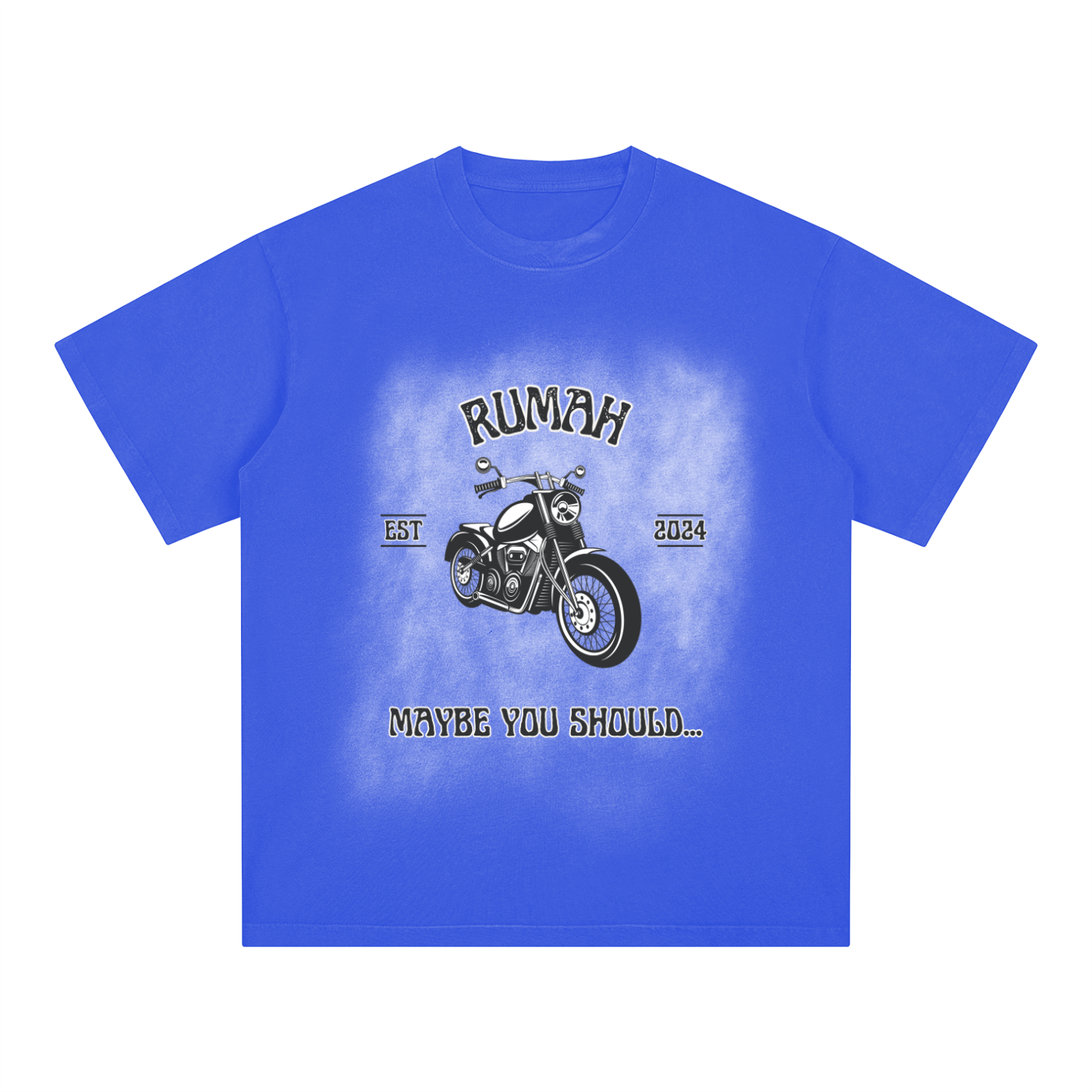 Square Patch Monkey Washed Drop Shoulder T-Shirt - 250 GSM