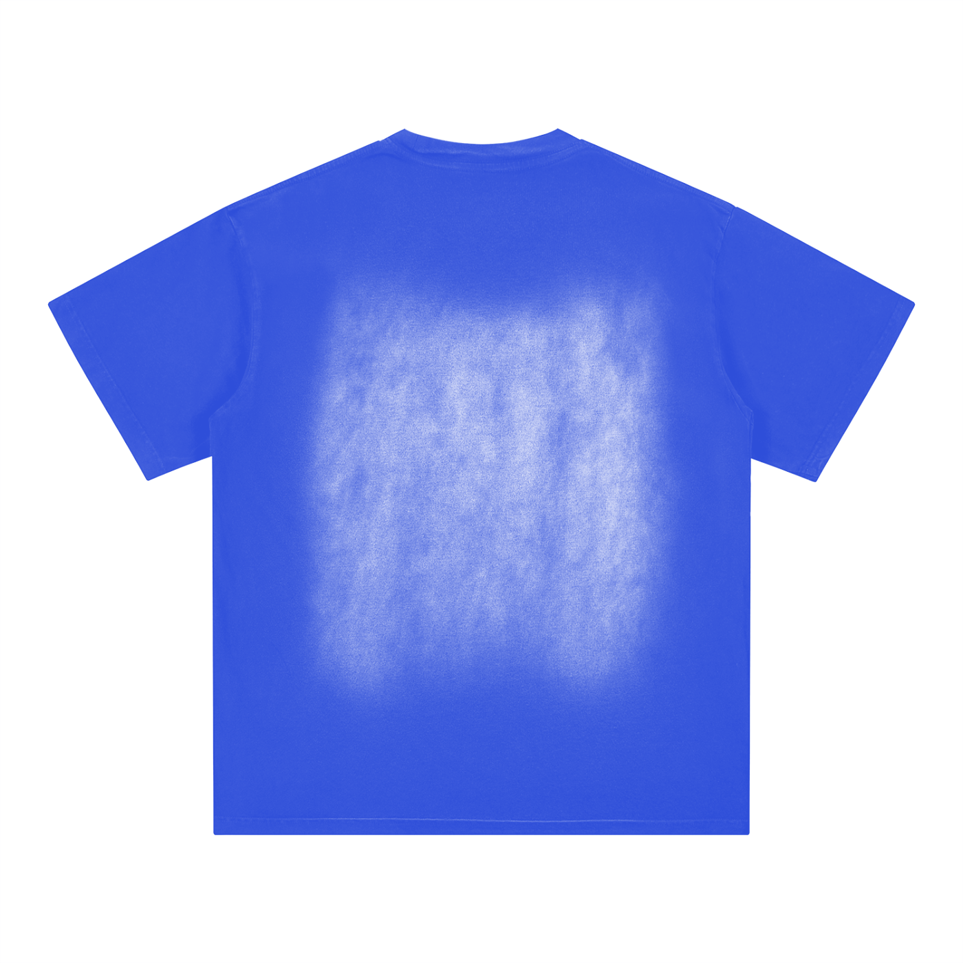 Square Patch Monkey Washed Drop Shoulder T-Shirt - 250 GSM